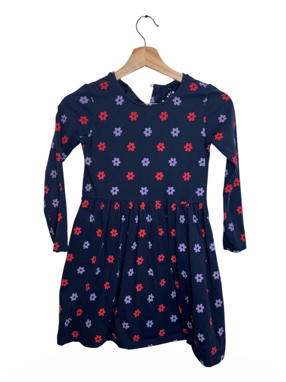 Primary Perfect Pocket Dress Navy Blooms Floral Girls 8-9 $34.50 Retail